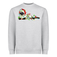 Heather Grey christmas siamese cat Heavyweight Sweatshirt - LillyAllenDesigns