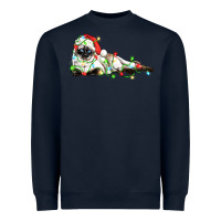 Navy christmas siamese cat Heavyweight Sweatshirt - LillyAllenDesigns
