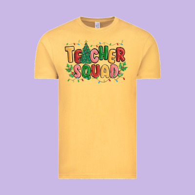 Teacher Squad Vintage Tee Designed By Maliassmallbusiness