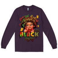 Plum empowering black heritage Long Sleeve Tee - LillyAllenDesigns