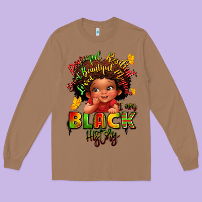 Empowering Black Heritage Long Sleeve Tee Designed By Lillyallendesigns