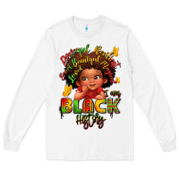 White empowering black heritage Long Sleeve Tee - LillyAllenDesigns