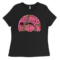 Black pumpkin ribbon rainbow Ladies Tee - JahusDesignShop