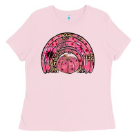 Pumpkin Ribbon Rainbow Ladies Tee | Teevron