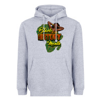 Heather Grey Black History Month Heavyweight Hoodie - HowdyJamesFarm