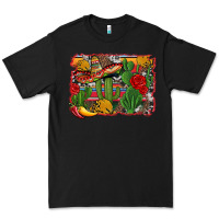 Black mexican cacti background Premium Tee - Artiststas
