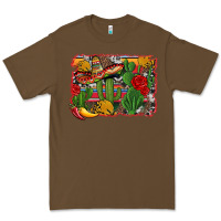 Cacao mexican cacti background Premium Tee - Artiststas