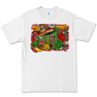 White mexican cacti background Premium Tee - Artiststas