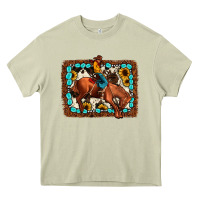 Mossy rodeo cowboy Heavy Core Tee - JahusDesignShop
