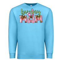 Ocean Blue Happy Easter Bunny Mom Premium Sweatshirt - CowGirlArtShop