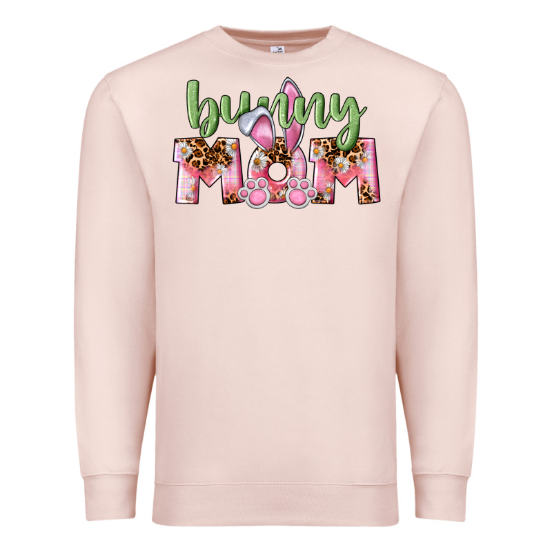 Happy Easter Bunny Mom Premium Sweatshirt by CowGirlArtShop | Teevron