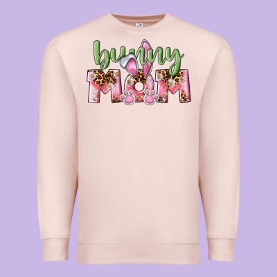 Happy Easter Bunny Mom Premium Sweatshirt Designed By Cowgirlartshop