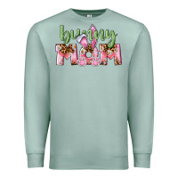 Seafoam Happy Easter Bunny Mom Premium Sweatshirt - CowGirlArtShop