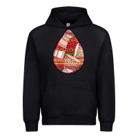 Black african fabric pattern teardrop earrings 3 Urban Hoodie - BundleAndBundleShop