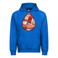 Cobalt african fabric pattern teardrop earrings 3 Urban Hoodie - BundleAndBundleShop