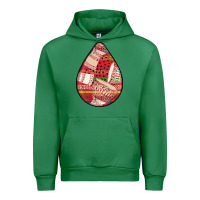 Emerald african fabric pattern teardrop earrings 3 Urban Hoodie - BundleAndBundleShop