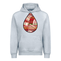 Heather Grey african fabric pattern teardrop earrings 3 Urban Hoodie - BundleAndBundleShop