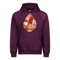 Mauve Wine african fabric pattern teardrop earrings 3 Urban Hoodie - BundleAndBundleShop