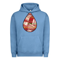 Pigment Pebble Blue african fabric pattern teardrop earrings 3 Urban Hoodie - BundleAndBundleShop