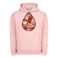 Pigment Salmon african fabric pattern teardrop earrings 3 Urban Hoodie - BundleAndBundleShop
