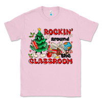 Bubblegum Pink rockin around the classroom Classic Tee - MaliasSmallBusiness