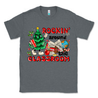 Charcoal Heather rockin around the classroom Classic Tee - MaliasSmallBusiness