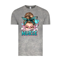 Cloud Rock nurse life messy bun Vintage Tee - NancyCooperArtShop