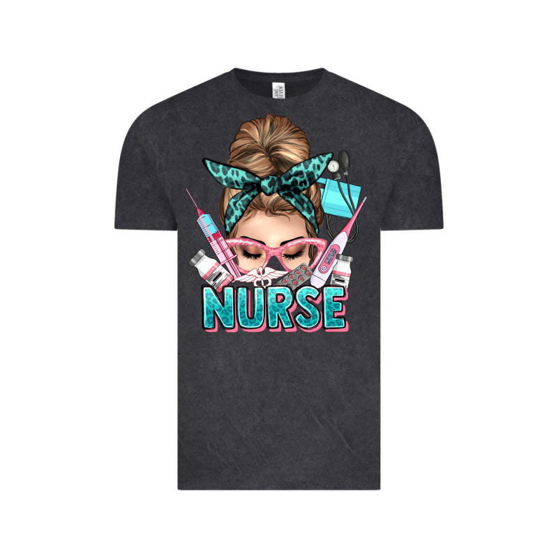 Nurse Life Messy Bun Vintage Tee by NancyCooperArtShop | Teevron