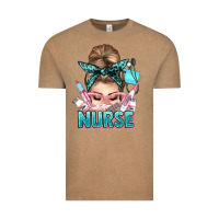 Vintage Coffee nurse life messy bun Vintage Tee - NancyCooperArtShop