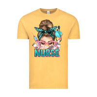 Vintage Mustard nurse life messy bun Vintage Tee - NancyCooperArtShop