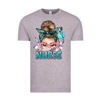 Vintage Zinc nurse life messy bun Vintage Tee - NancyCooperArtShop