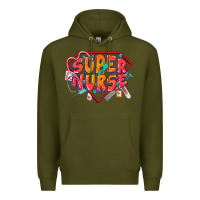 Army Green super nurse Premium Hoodie - CowGirlArtShop