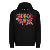 Black super nurse Premium Hoodie - CowGirlArtShop