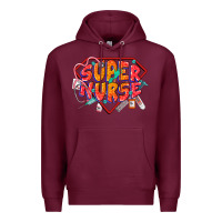 Burgundy super nurse Premium Hoodie - CowGirlArtShop