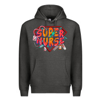 Charcoal Heather super nurse Premium Hoodie - CowGirlArtShop
