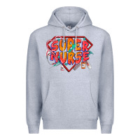 Heather Grey super nurse Premium Hoodie - CowGirlArtShop