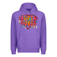 Purple super nurse Premium Hoodie - CowGirlArtShop