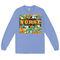 Colony Blue Green And Yellow Nurse Long Sleeve Tee - LillyAllenDesigns