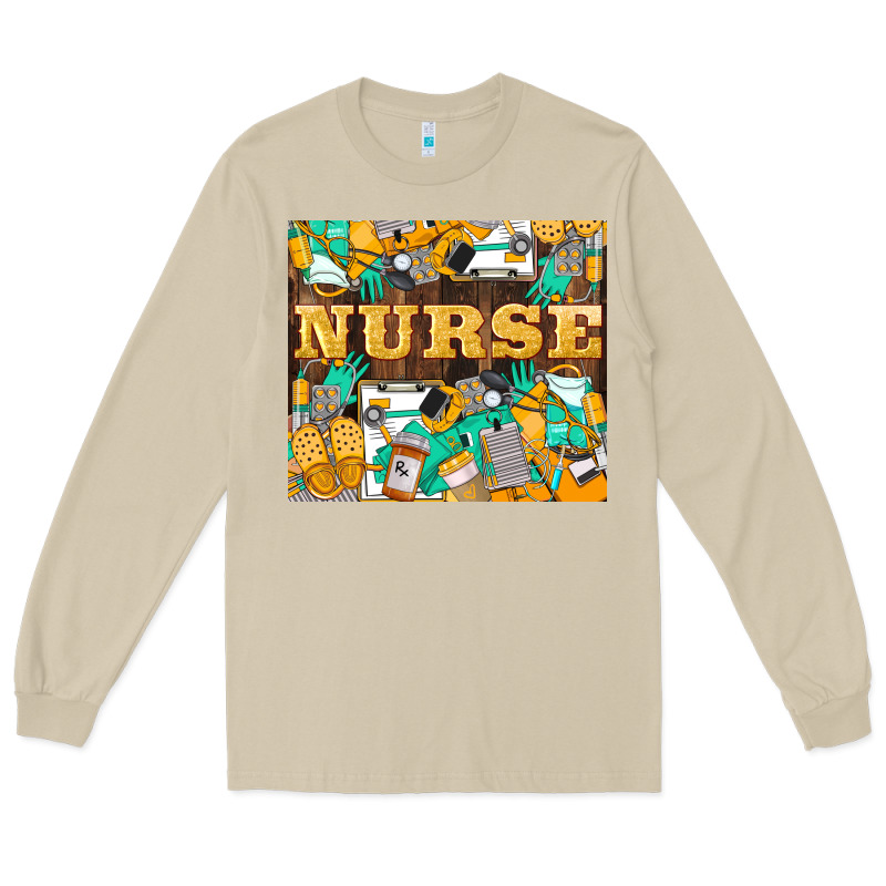 Green And Yellow Nurse Long Sleeve Tee by LillyAllenDesigns | Teevron