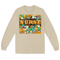 Mushroom Green And Yellow Nurse Long Sleeve Tee - LillyAllenDesigns