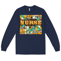 Navy Green And Yellow Nurse Long Sleeve Tee - LillyAllenDesigns