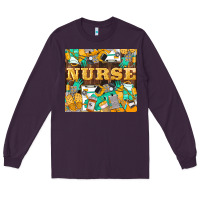 Plum Green And Yellow Nurse Long Sleeve Tee - LillyAllenDesigns