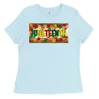 Baby Blue juneteenth licence plate template Ladies Tee - Artiststas