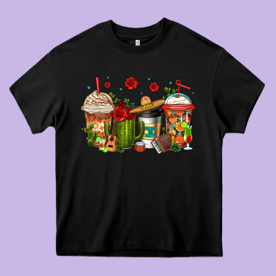 Cinco De Mayo Coffee Cups Heavy Core Tee Designed By Jasminsmagicworld
