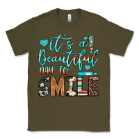 Army Green it’s a beautiful day to smile Classic Tee - JahusDesignShop