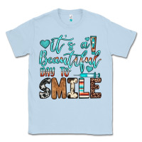 Dusty Blue it’s a beautiful day to smile Classic Tee - JahusDesignShop