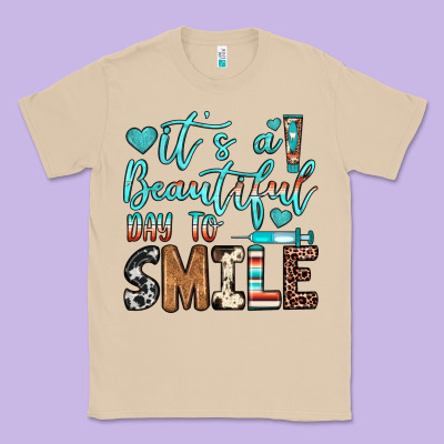 It’s A Beautiful Day To Smile Classic Tee Designed By Jahusdesignshop