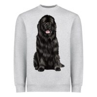 Heather Grey newfoundland dog Heavyweight Sweatshirt - LillyAllenDesigns