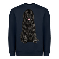 Navy newfoundland dog Heavyweight Sweatshirt - LillyAllenDesigns