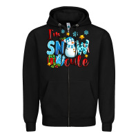 Black i'm snow cute Zipper Hoodie - texasbilliewilder